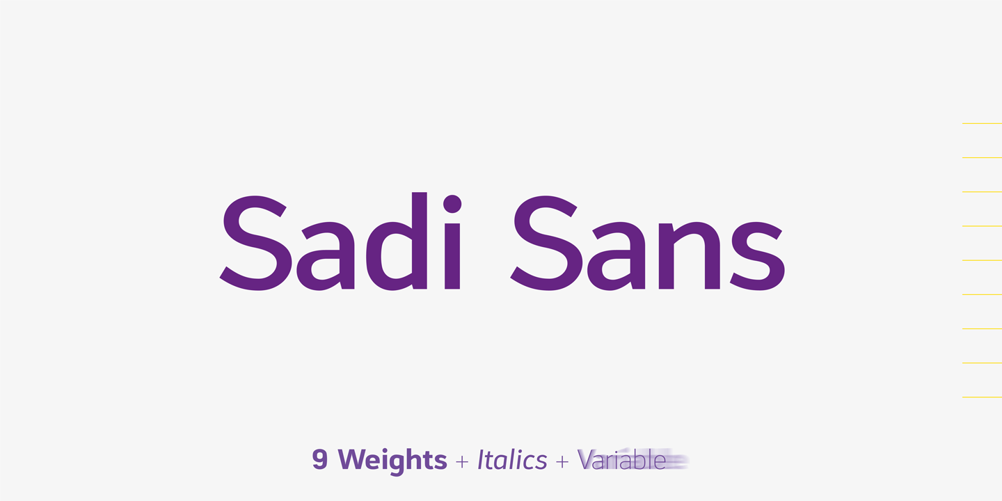 Example font Sadi Sans #7